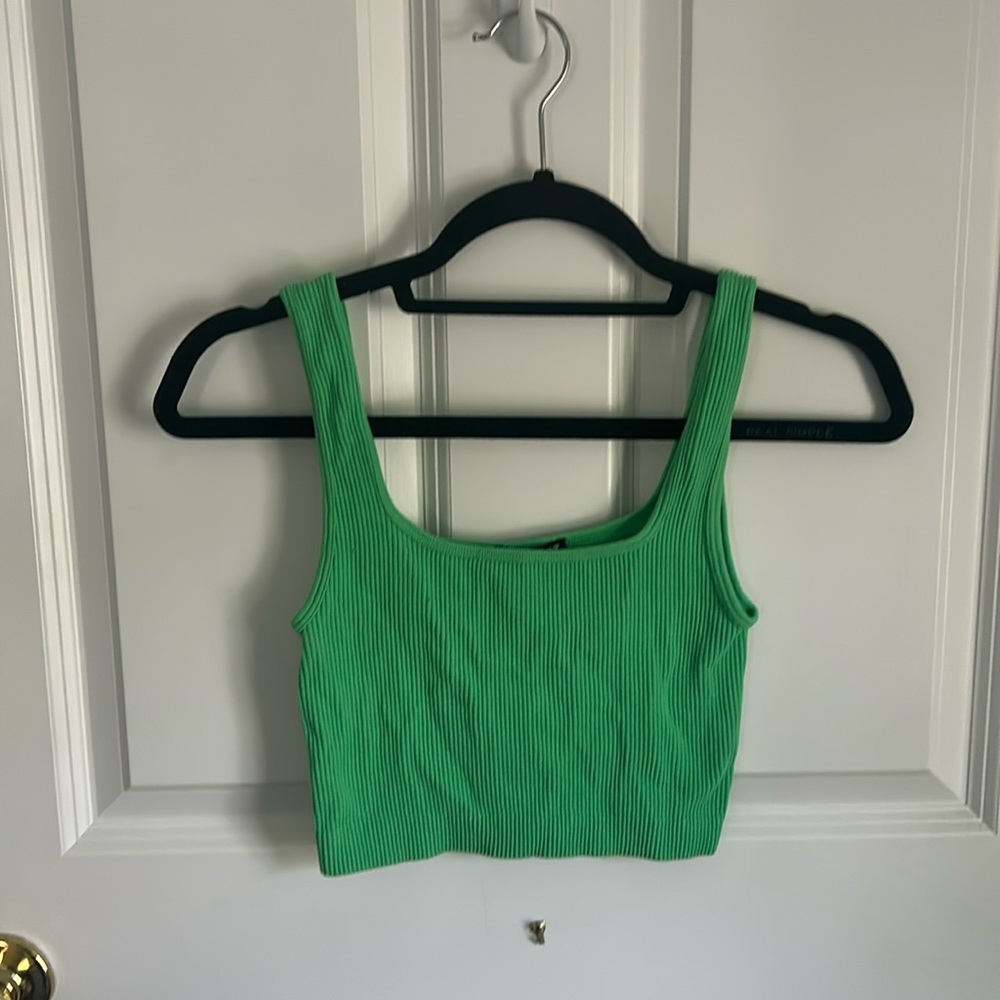 Zara Cropped Ribbed Seamless Tank